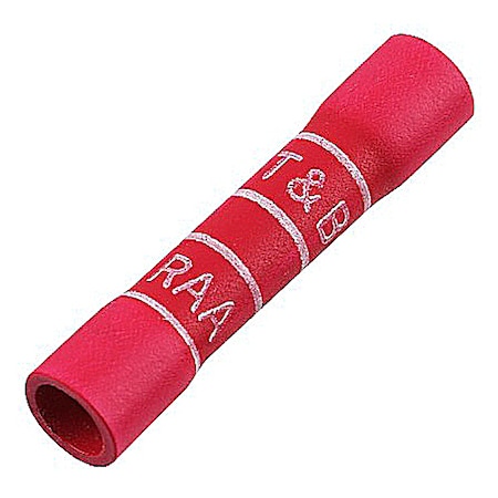 Abb Butt Splice Wire Connector, 18 AWG Max, Red, Expanded Insulated Vinyl Insulation, 600 V, 1000 PK RAA217-170